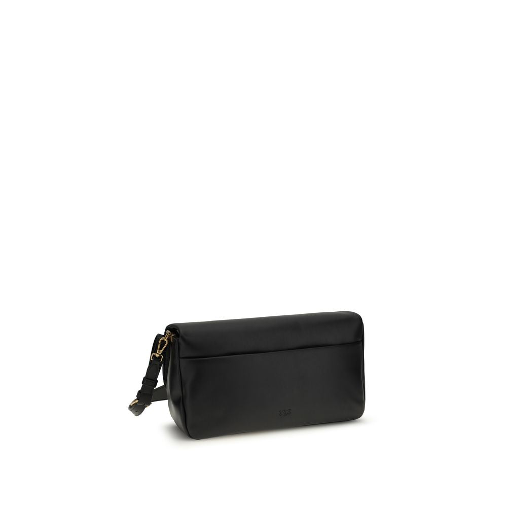 Borsa a tracolla PINKO Bos Taurus in pelle di vitello nera