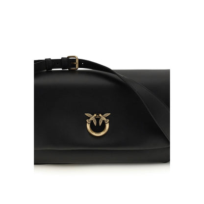 Borsa a tracolla PINKO Bos Taurus in pelle di vitello nera