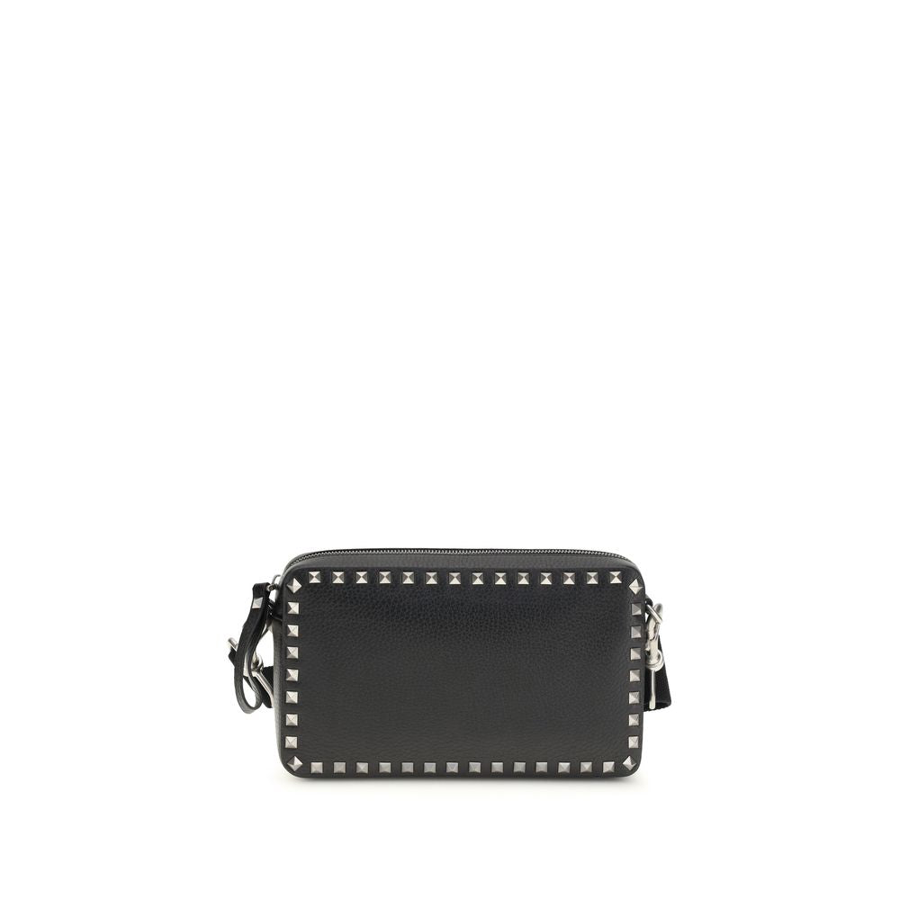 Sac bandoulière Valentino Garavani Bos Taurus en cuir de veau noir