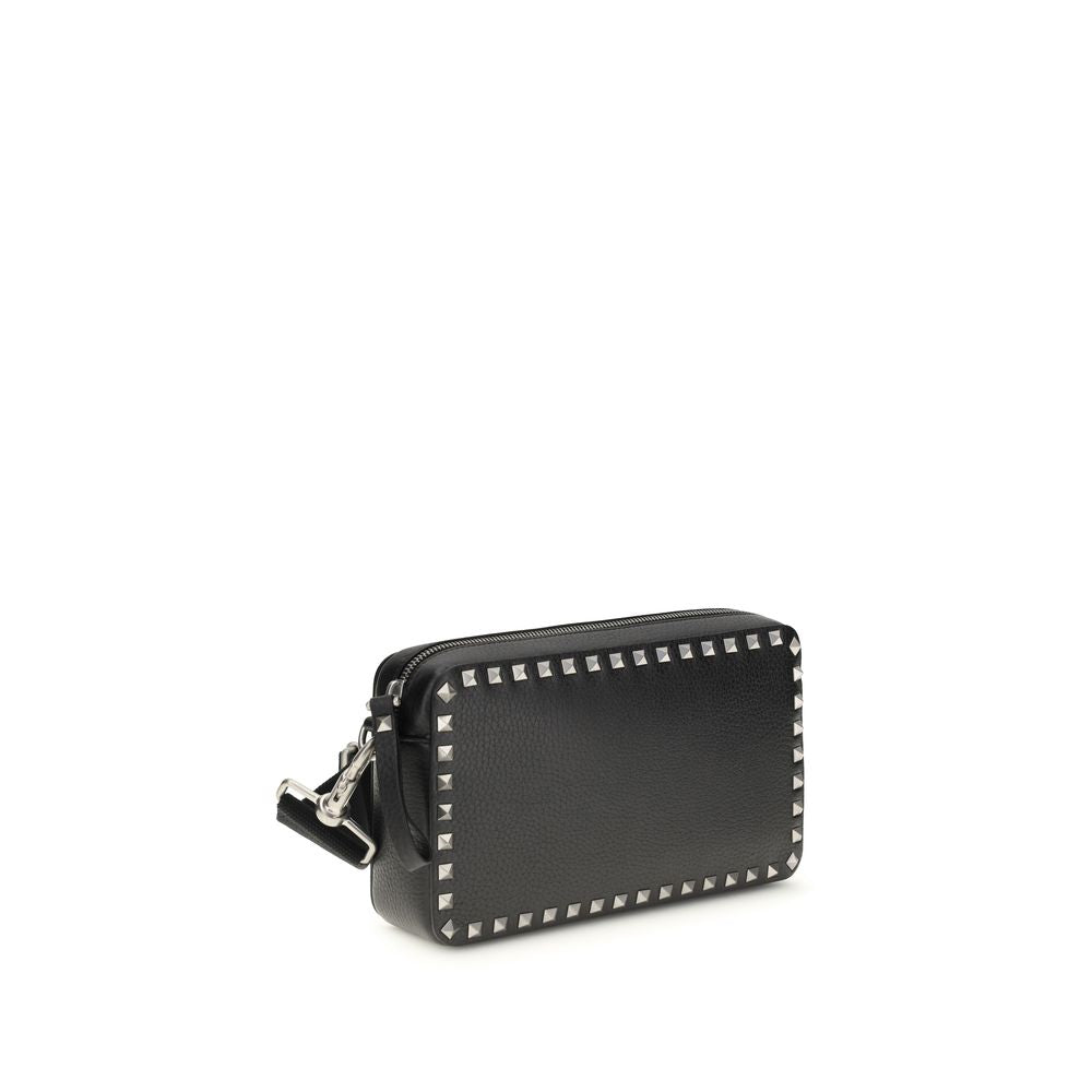Sac bandoulière Valentino Garavani Bos Taurus en cuir de veau noir