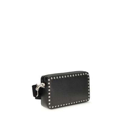 Sac bandoulière Valentino Garavani Bos Taurus en cuir de veau noir