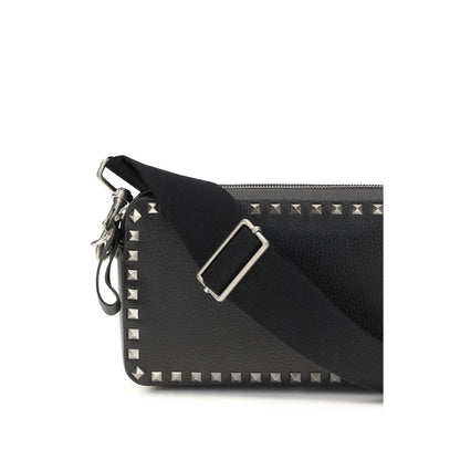 Sac bandoulière Valentino Garavani Bos Taurus en cuir de veau noir