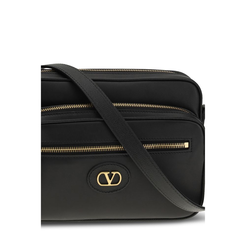 Sac bandoulière Valentino Garavani Bos Taurus en cuir de veau noir