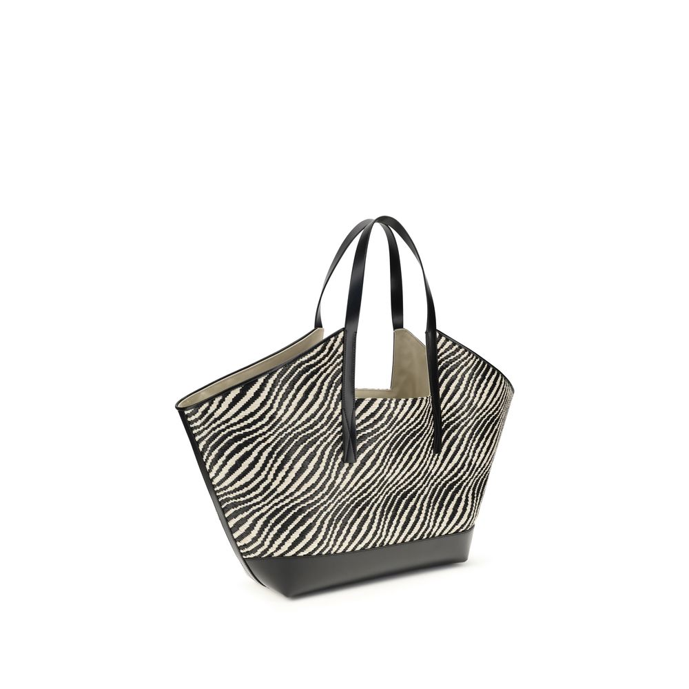 Sac porté épaule en polyamide noir Marni