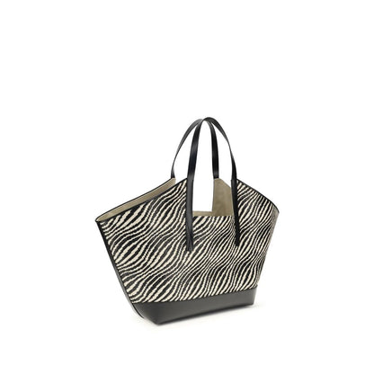 Sac porté épaule en polyamide noir Marni
