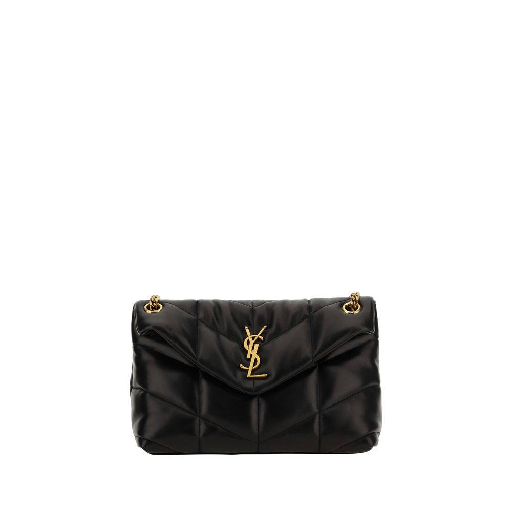 Borsa a tracolla Saint Laurent in pelle di agnello nera