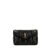 Borsa a tracolla Saint Laurent in pelle di agnello nera