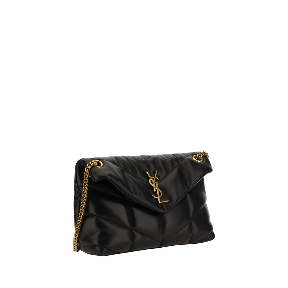 Borsa a tracolla Saint Laurent in pelle di agnello nera