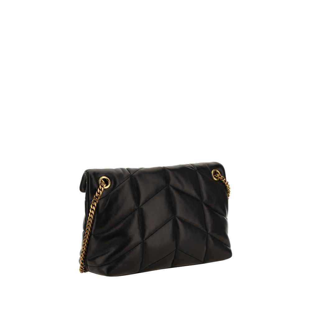 Borsa a tracolla Saint Laurent in pelle di agnello nera