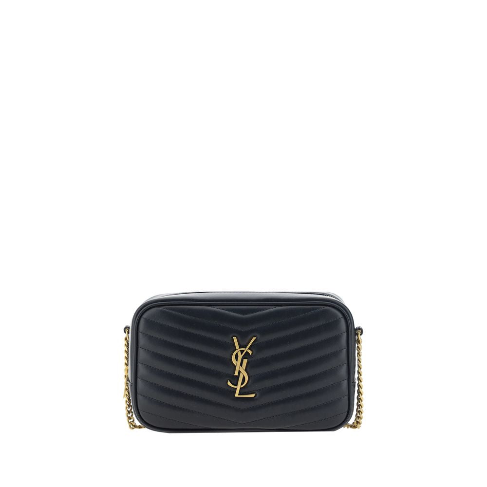 Borsa a tracolla Saint Laurent in pelle di vitello nera Bos Taurus