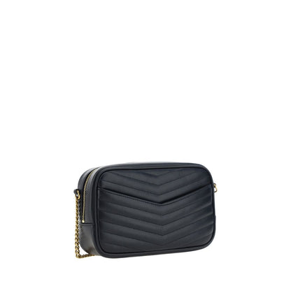 Borsa a tracolla Saint Laurent in pelle di vitello nera Bos Taurus