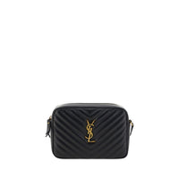 Borsa a tracolla Saint Laurent in pelle di vitello nera Bos Taurus