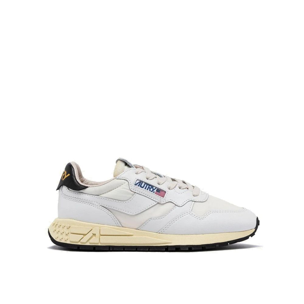 Baskets basses en cuir blanc Autry