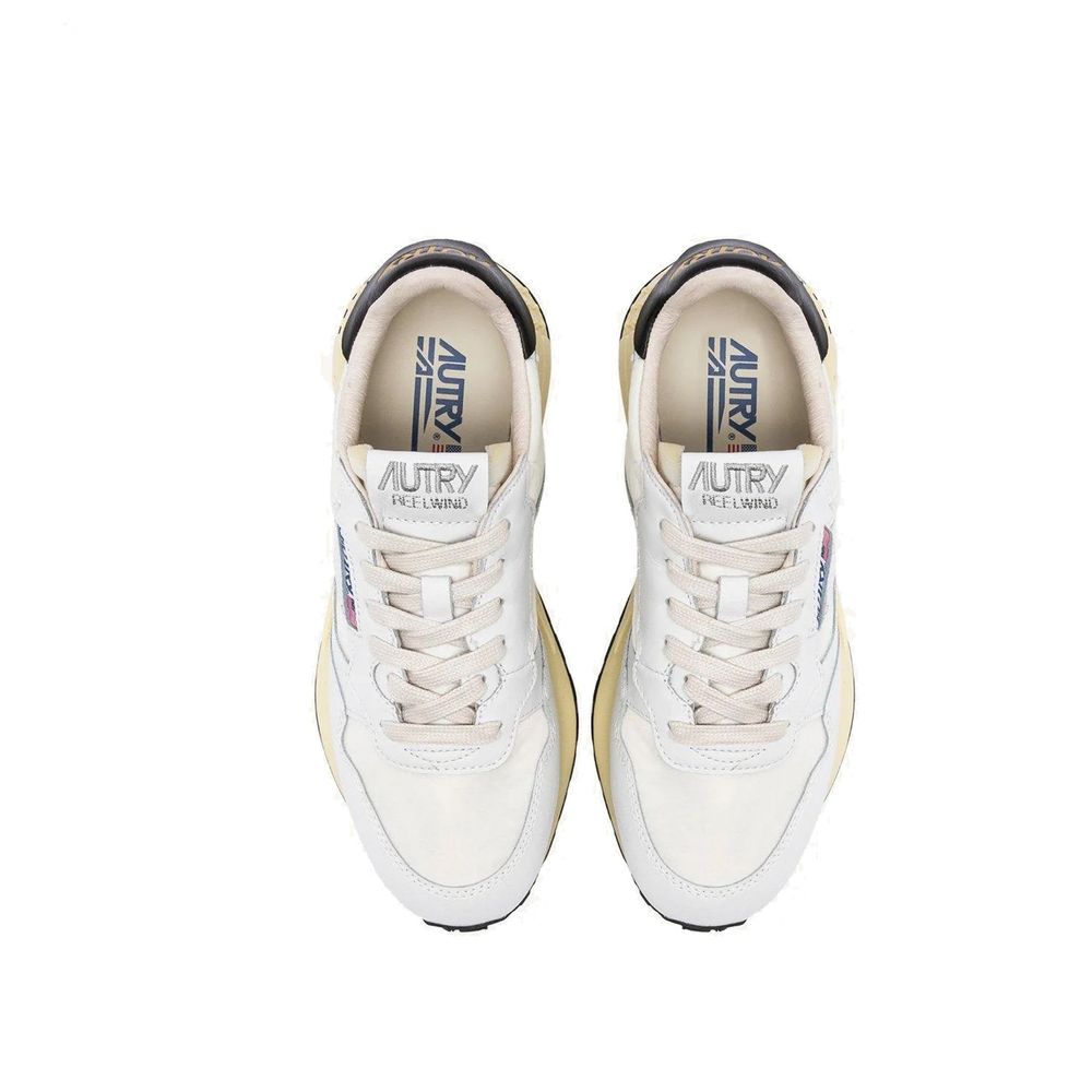 Baskets basses en cuir blanc Autry