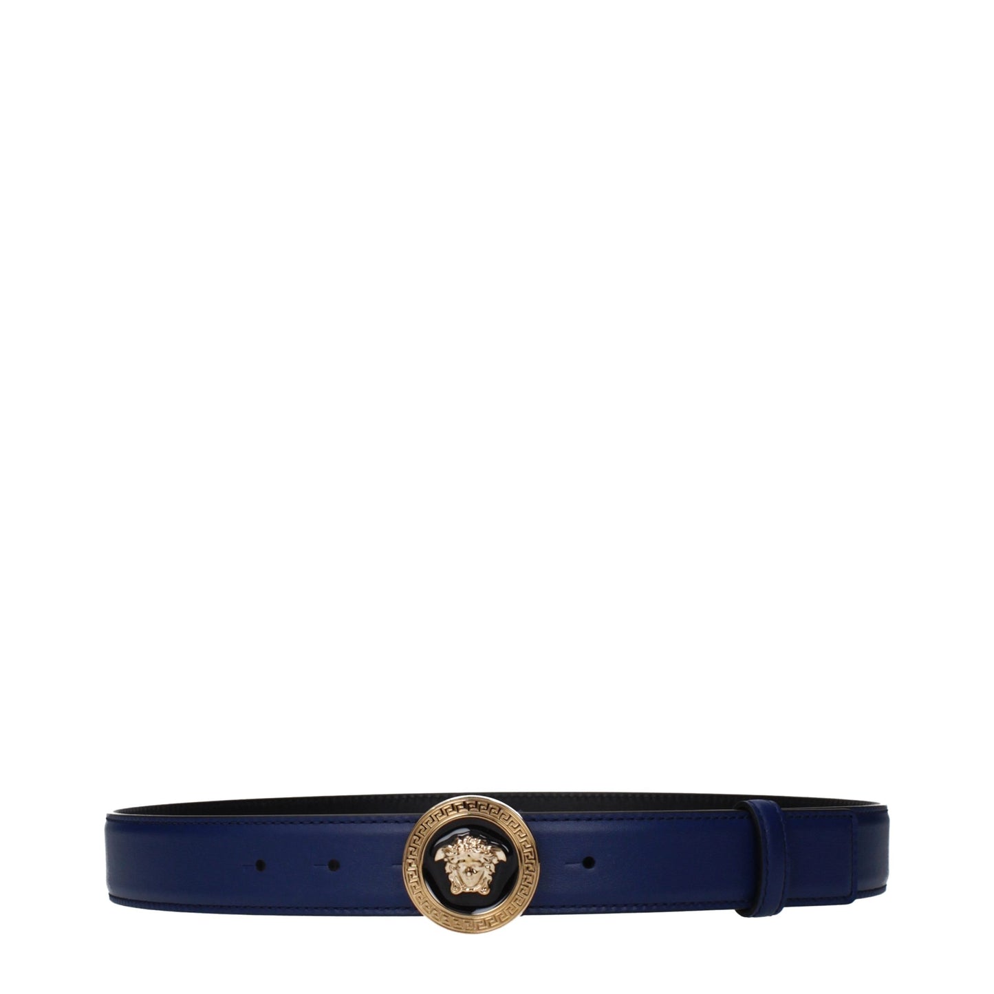 Cintura Versace in pelle blu