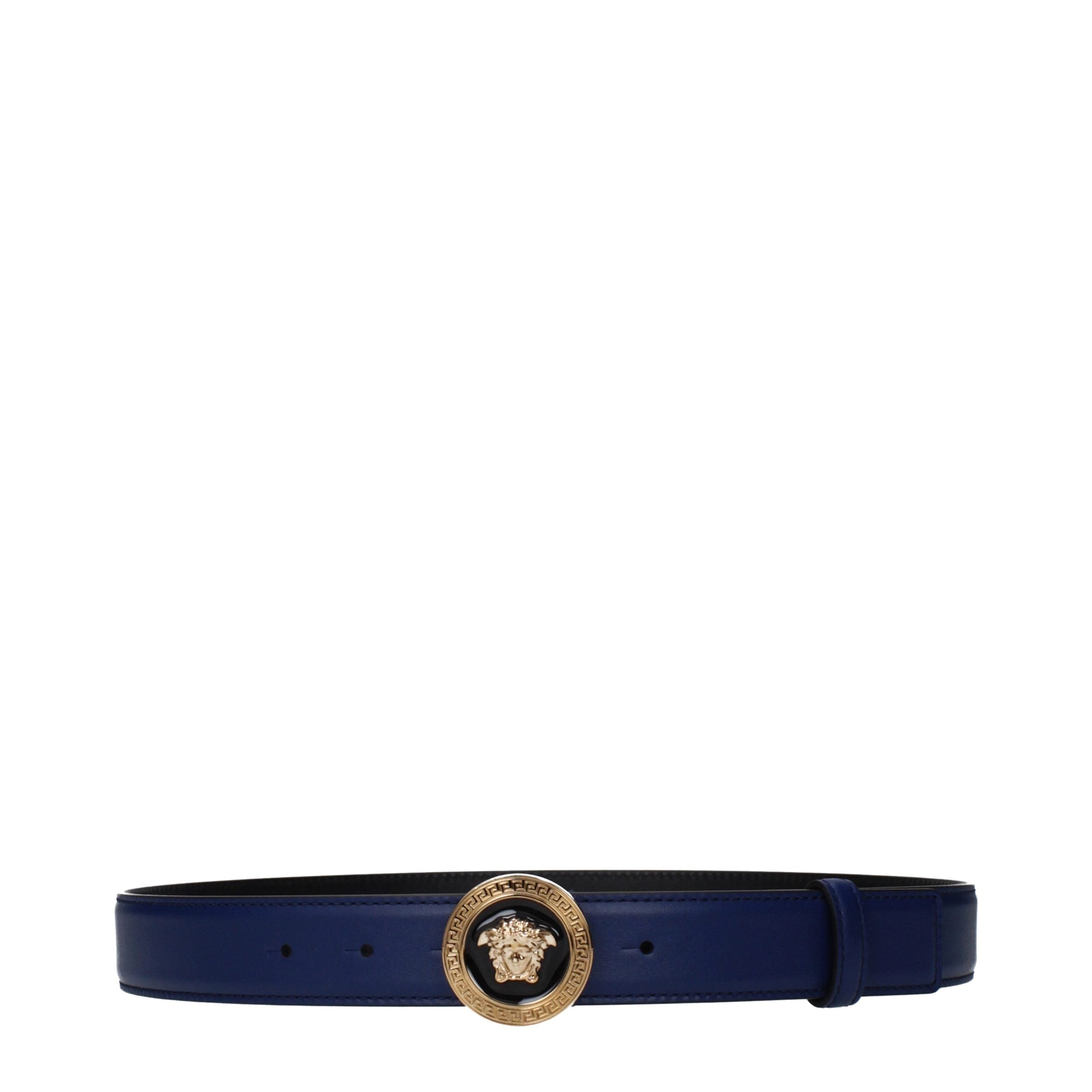 Cintura Versace in pelle blu