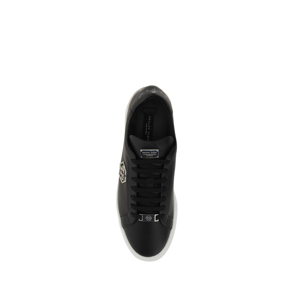 Baskets basses Bos Taurus en cuir de veau noir Philipp Plein