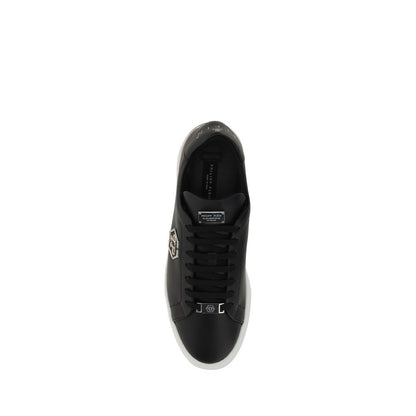 Baskets basses Bos Taurus en cuir de veau noir Philipp Plein