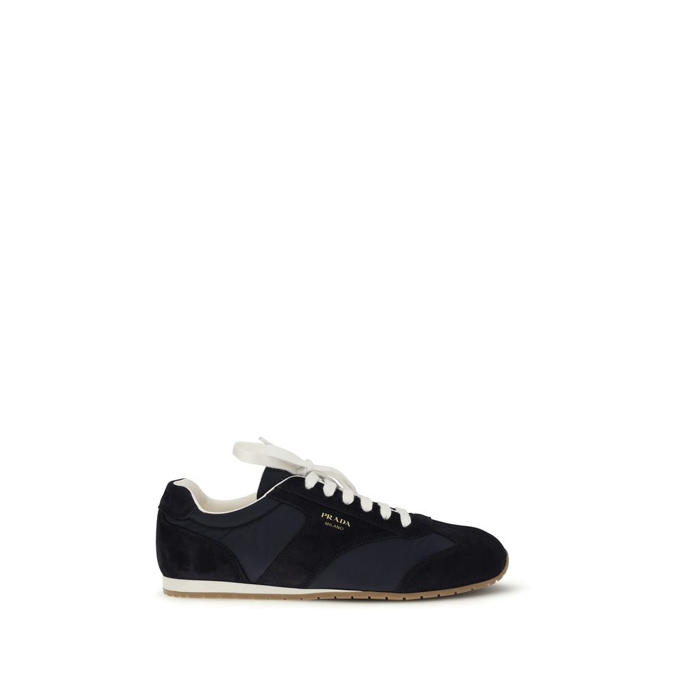 Baskets Prada en cuir de veau bleu Bos Taurus