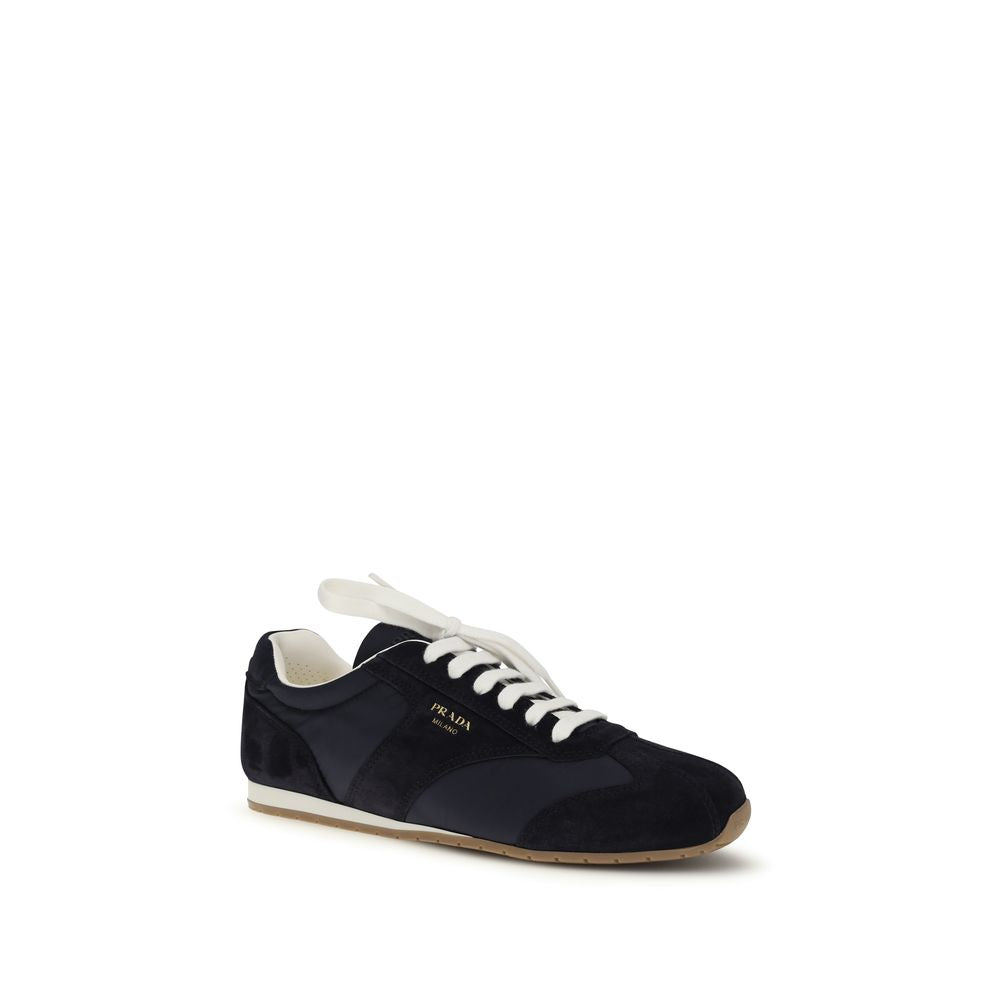 Baskets Prada en cuir de veau bleu Bos Taurus