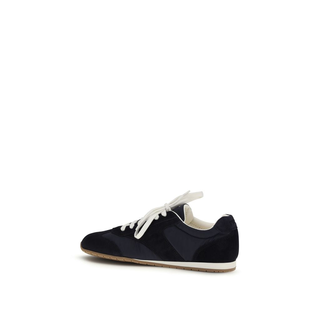 Baskets Prada en cuir de veau bleu Bos Taurus