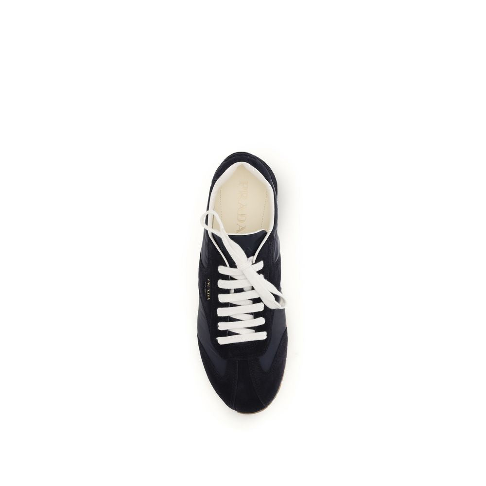 Baskets Prada en cuir de veau bleu Bos Taurus