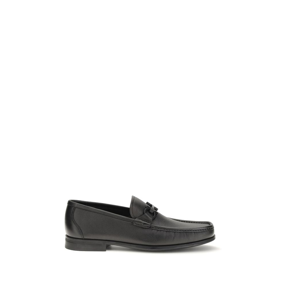 Mocassini slip-on Bos Taurus in pelle di vitello nera Ferragamo