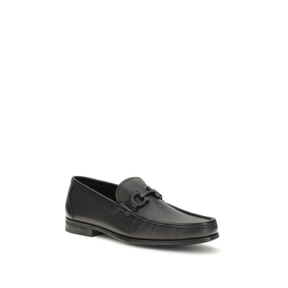 Mocassini slip-on Bos Taurus in pelle di vitello nera Ferragamo