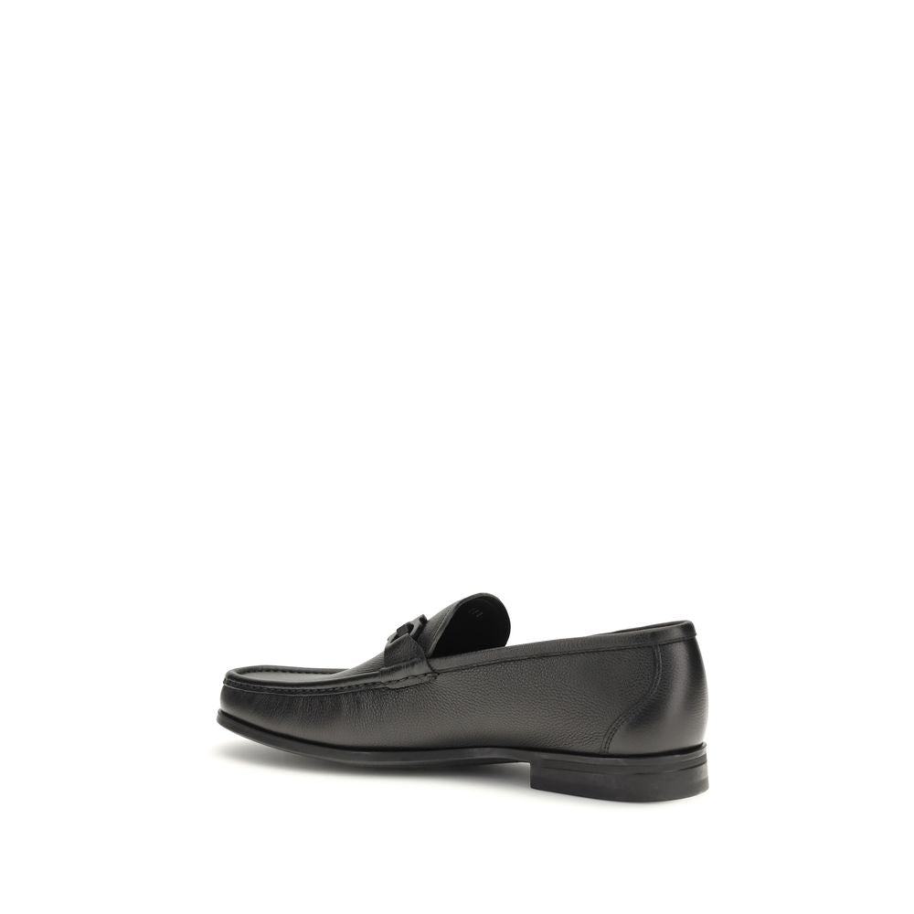 Mocassini slip-on Bos Taurus in pelle di vitello nera Ferragamo