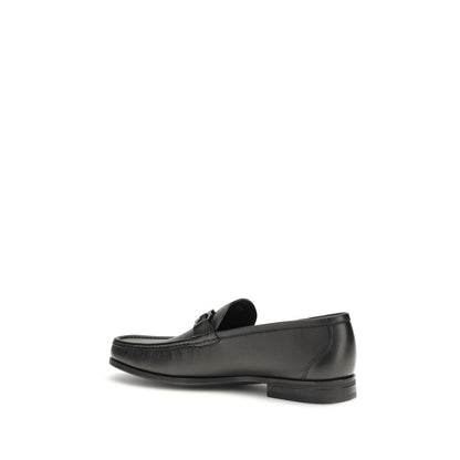 Mocassini slip-on Bos Taurus in pelle di vitello nera Ferragamo