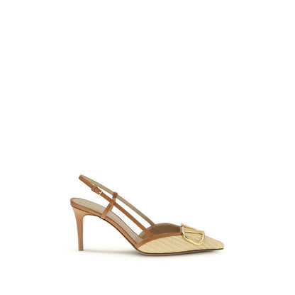 Décolleté Valentino Garavani in pelle di vitello beige