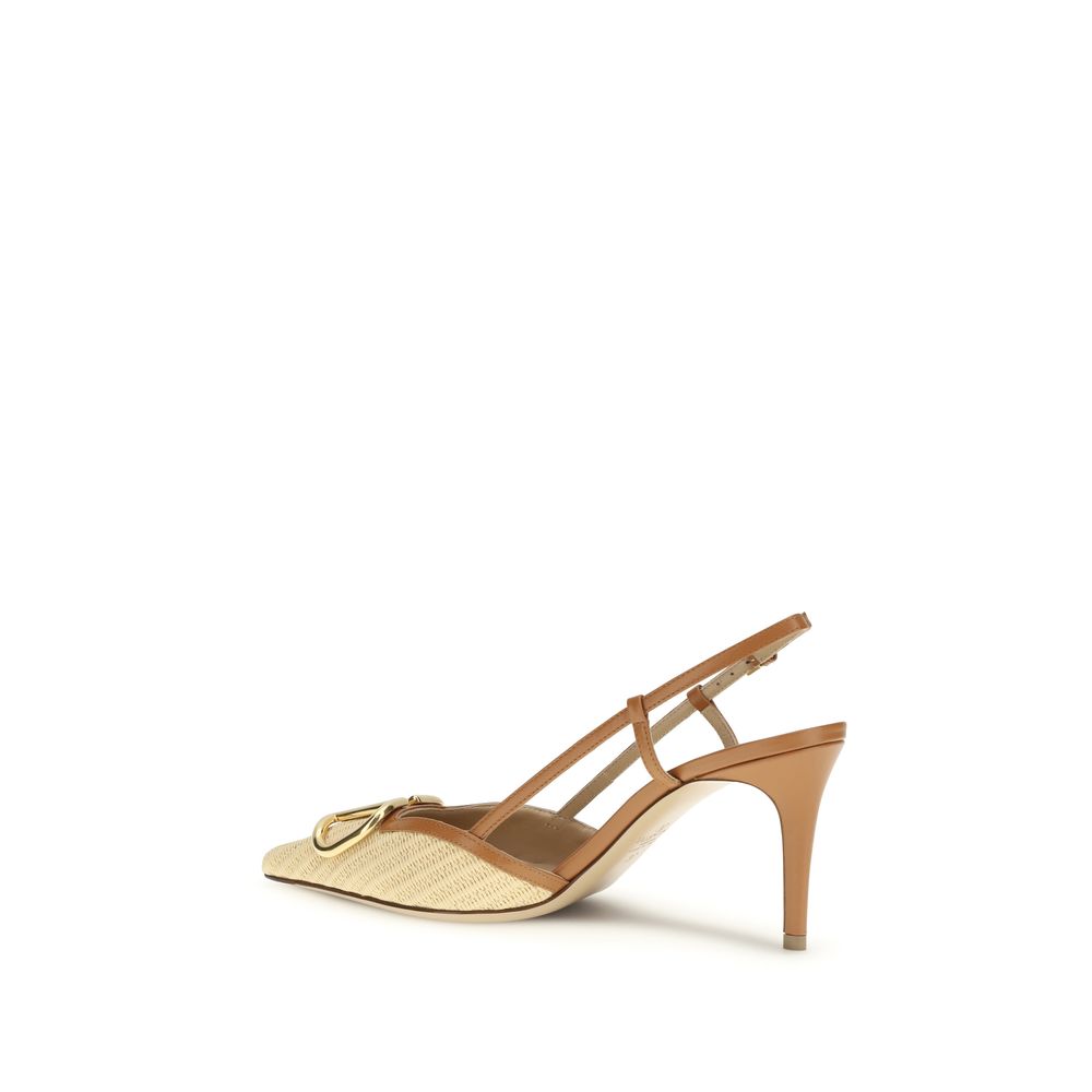 Décolleté Valentino Garavani in pelle di vitello beige