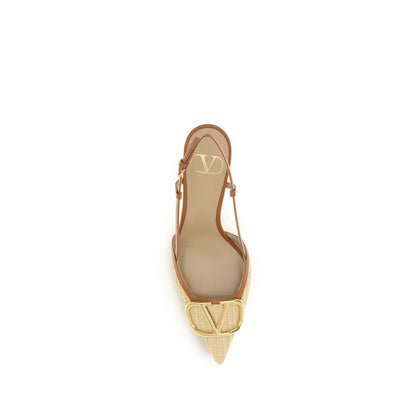 Décolleté Valentino Garavani in pelle di vitello beige