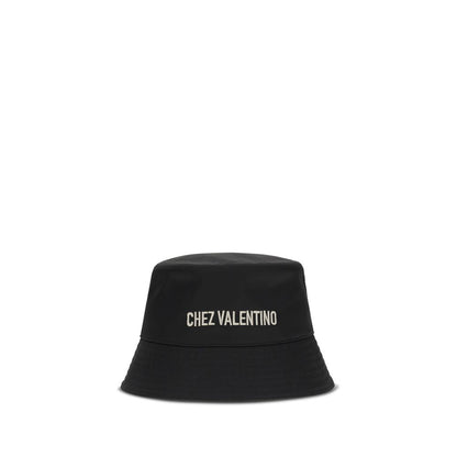 Valentino Garavani Cappello a Secchiello in Cotone Nero