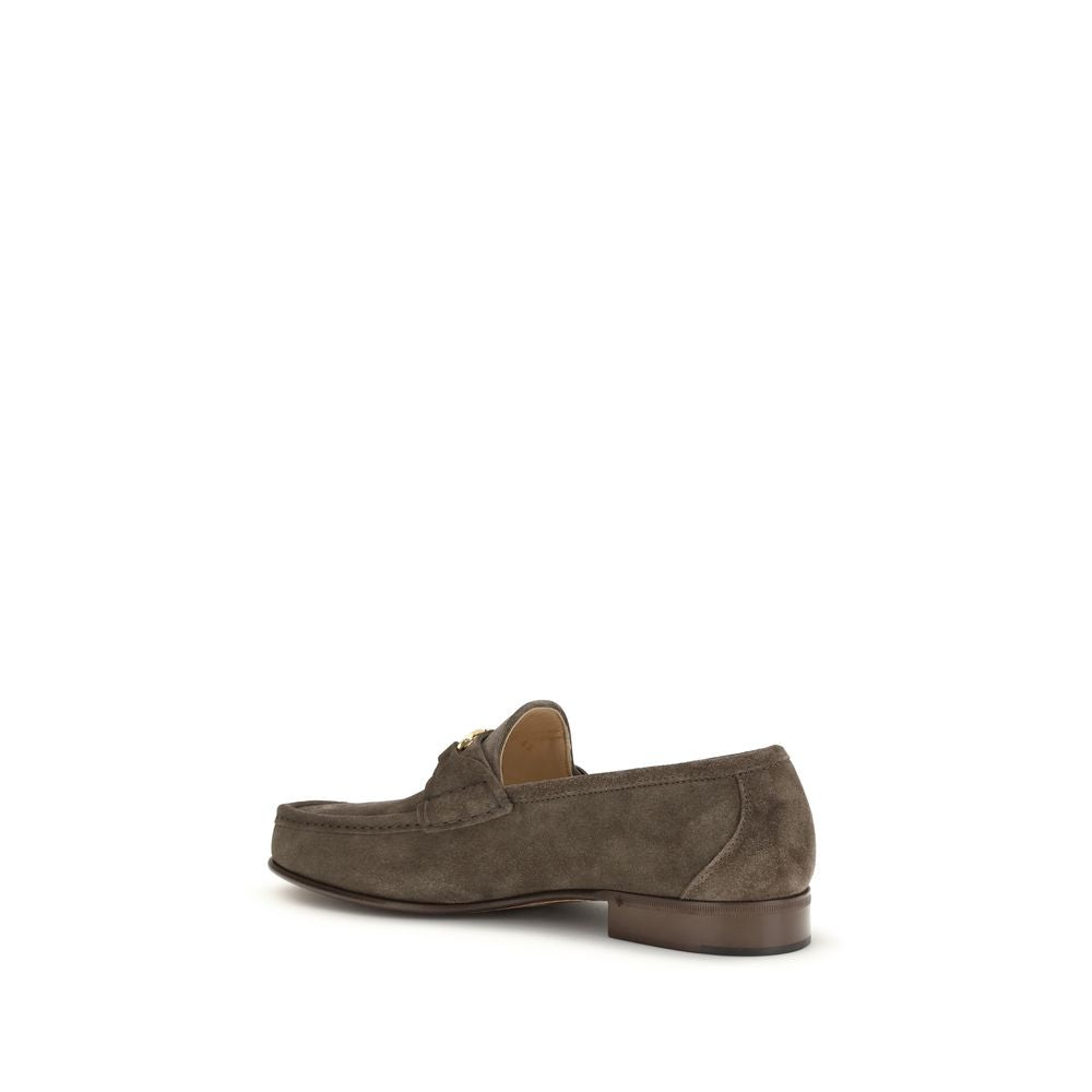 Mocassins à enfiler Valentino Garavani Bos Taurus en cuir de veau marron