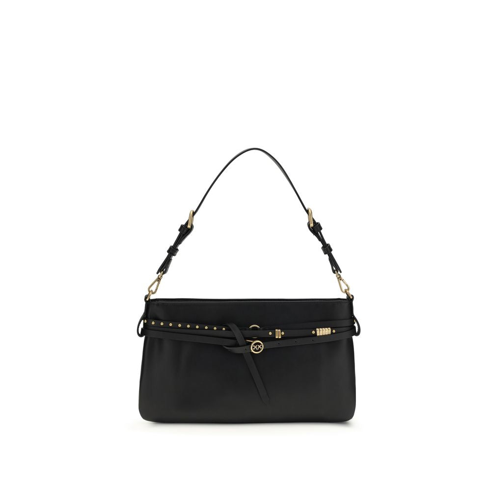 Sac bandoulière PINKO Bos Taurus en cuir de veau noir