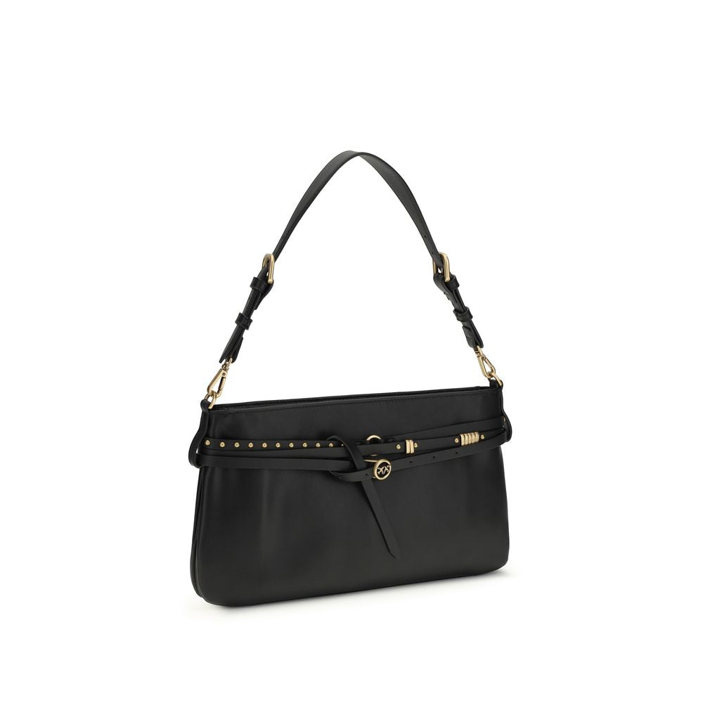 Sac bandoulière PINKO Bos Taurus en cuir de veau noir