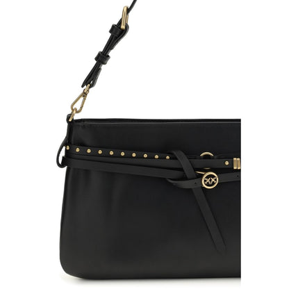 Sac bandoulière PINKO Bos Taurus en cuir de veau noir