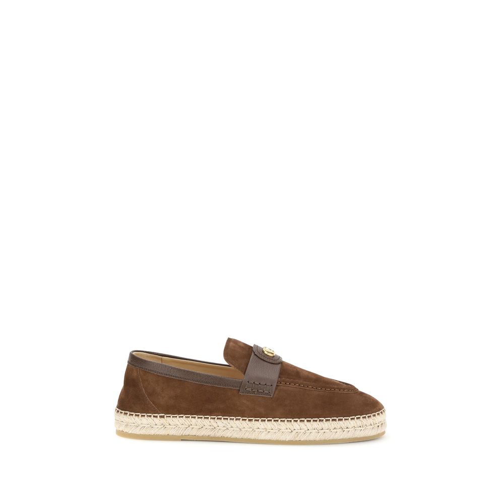 Espadrilles Valentino Garavani en cuir de veau marron