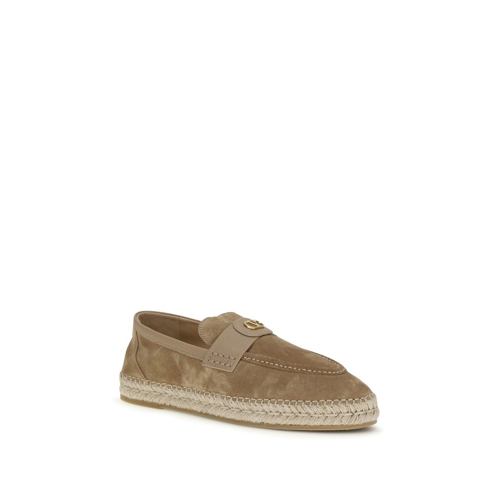 Espadrilles Valentino Garavani en cuir de veau beige Bos Taurus
