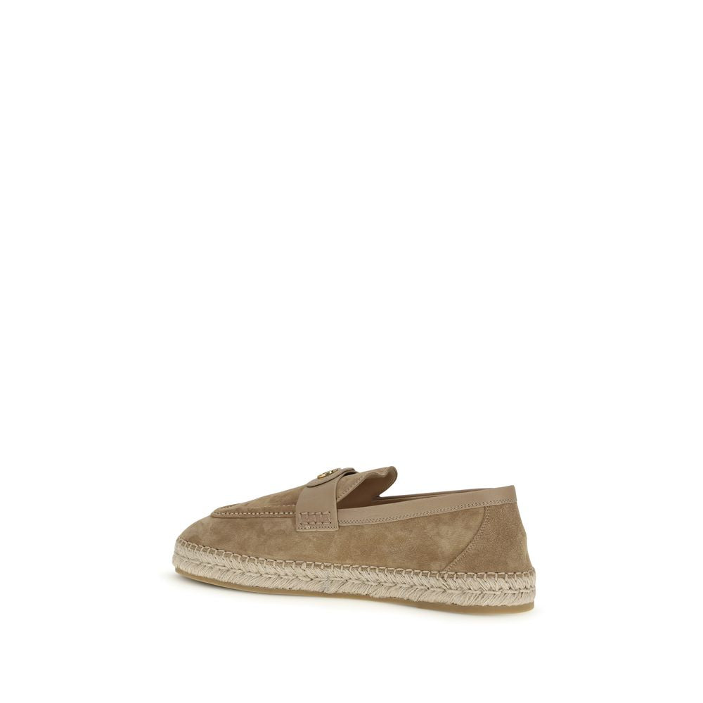 Espadrilles Valentino Garavani en cuir de veau beige Bos Taurus