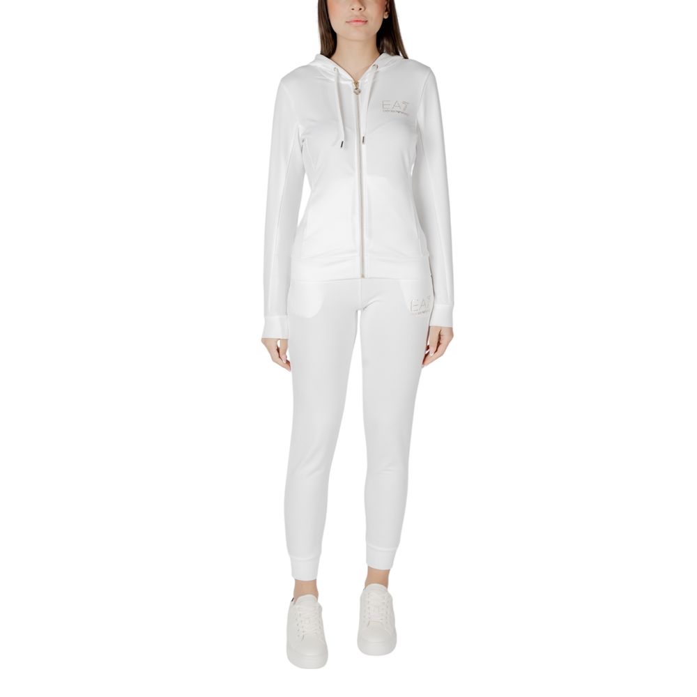 Tuta EA7 Emporio Armani in poliestere crema