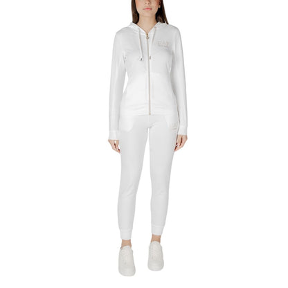 Tuta EA7 Emporio Armani in poliestere crema