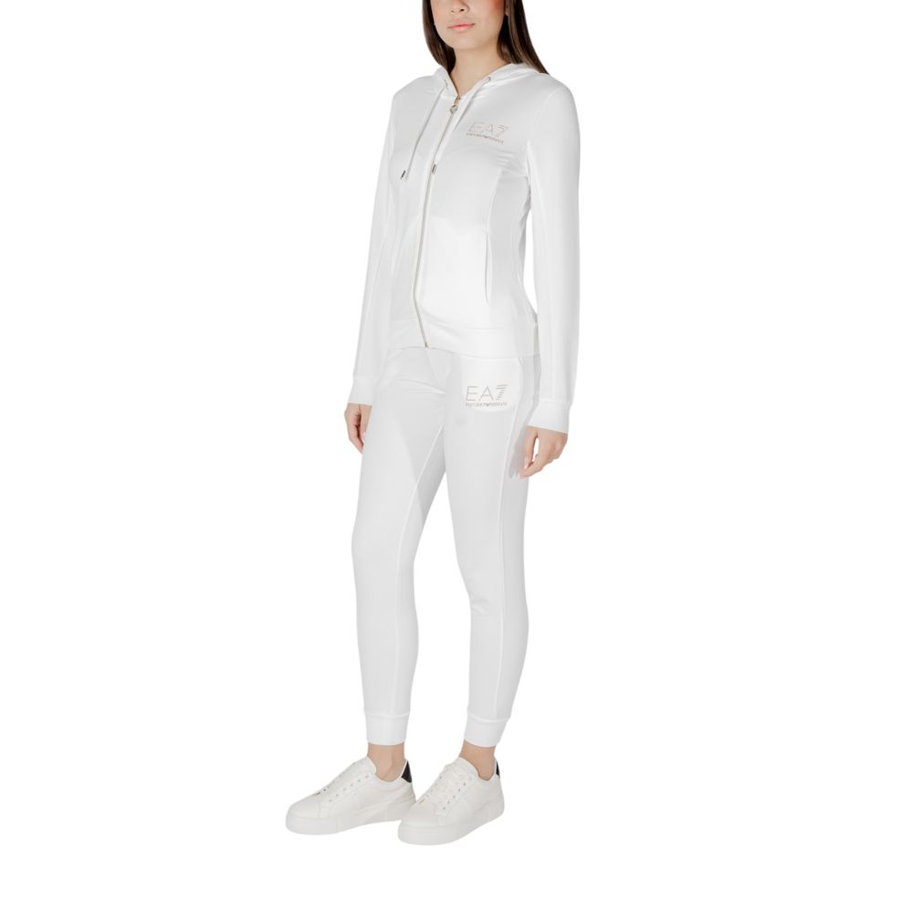 Tuta EA7 Emporio Armani in poliestere crema