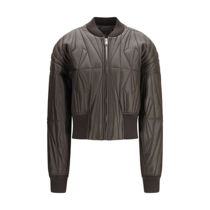 Moncler x Rick Owens Bomber Marrone in Pelle di Agnello Ovis Aries Aries