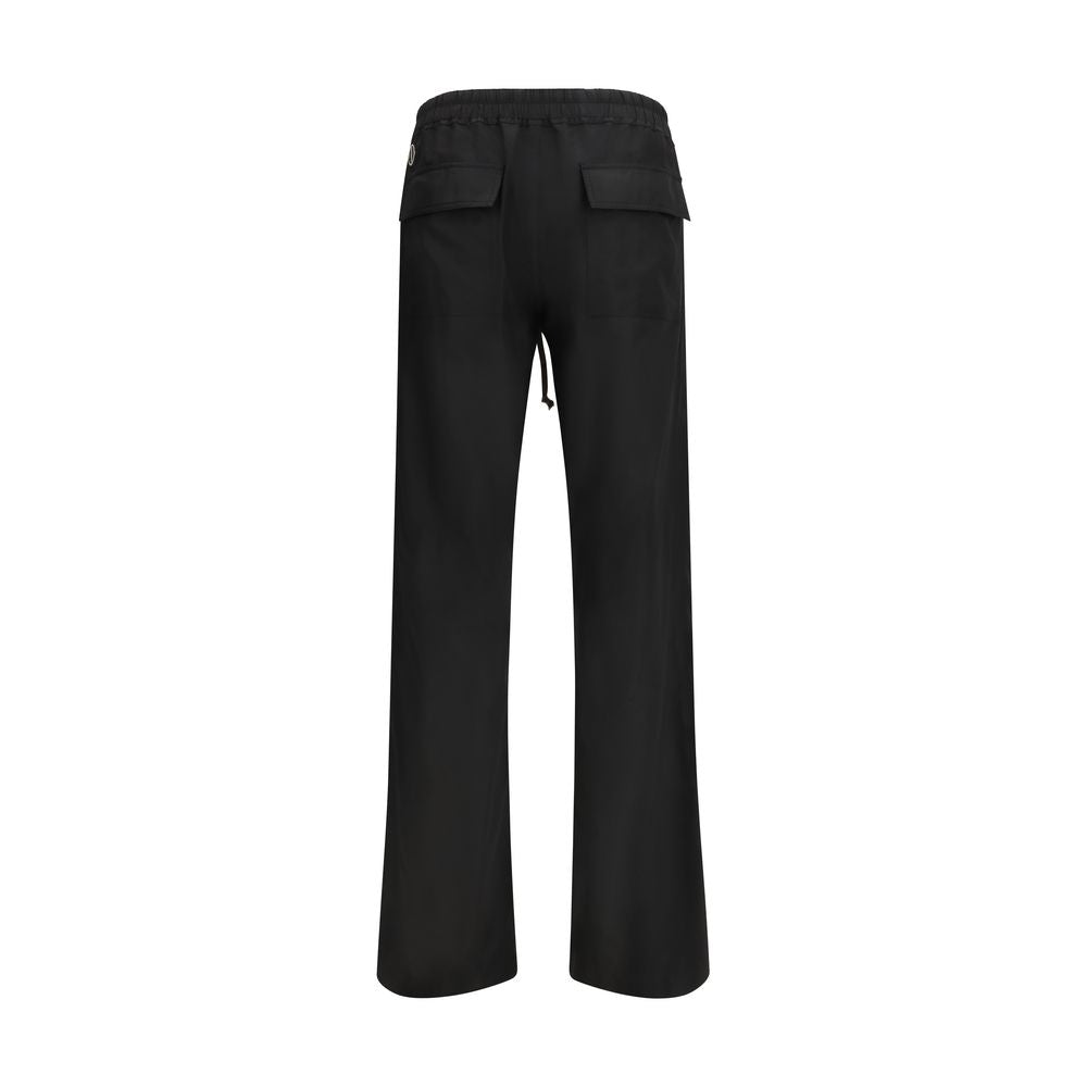 Moncler x Rick Owens Pantaloni casual neri in poliestere