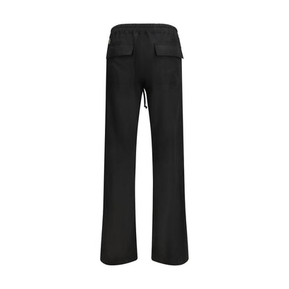 Moncler x Rick Owens Pantaloni casual neri in poliestere
