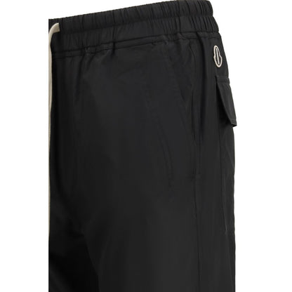Moncler x Rick Owens Pantaloni casual neri in poliestere