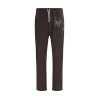 Pantalon de survêtement Moncler x Rick Owens en coton marron
