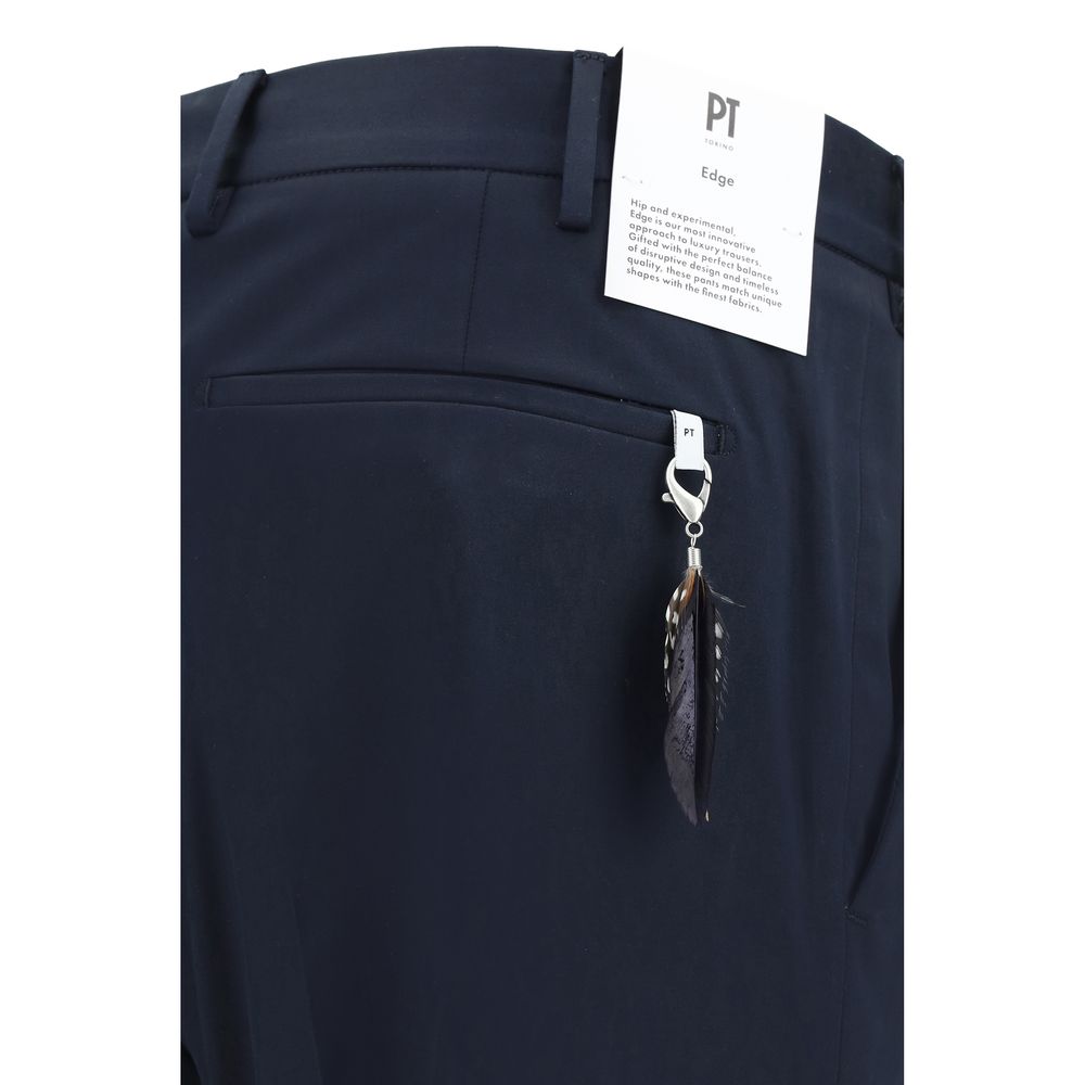 Pantaloni casual PT Torino in cotone blu